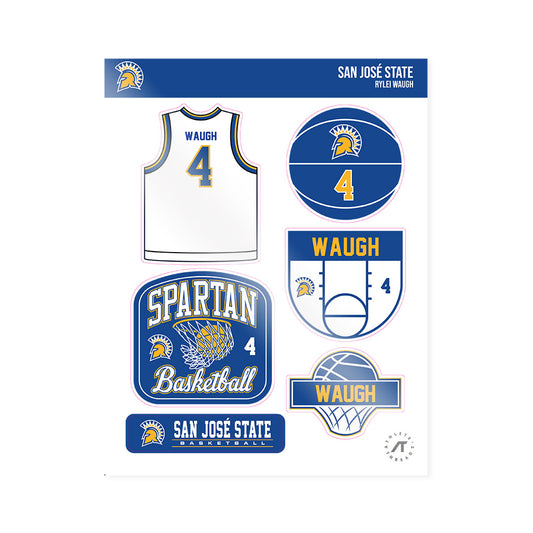 SJSU - NCAA Women's Basketball : Rylei Waugh - Sticker Sheet-0