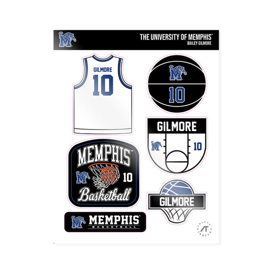 Memphis - NCAA Women's Basketball : Bailey Gilmore - Sticker Sheet-0