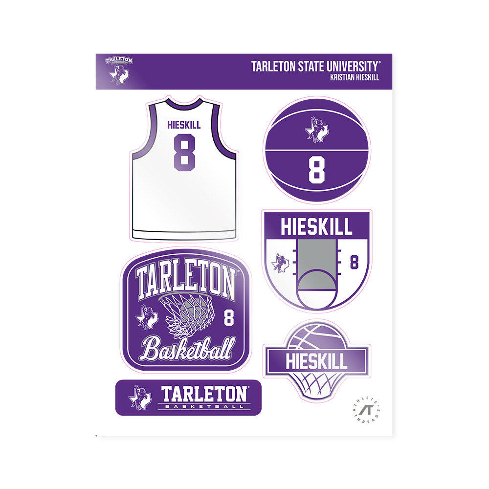 Tarleton State - NCAA Women's Basketball : Kristian Hieskill - Sticker Sheet-0