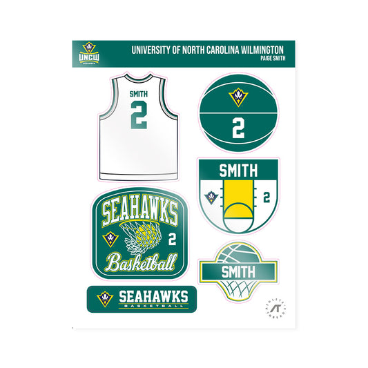 UNC Wilmington - NCAA Women's Basketball : Paige Smith - Sticker Sheet-0