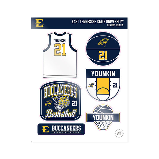 East Tennessee State - NCAA Women's Basketball : Kennedy Younkin - Sticker Sheet-0