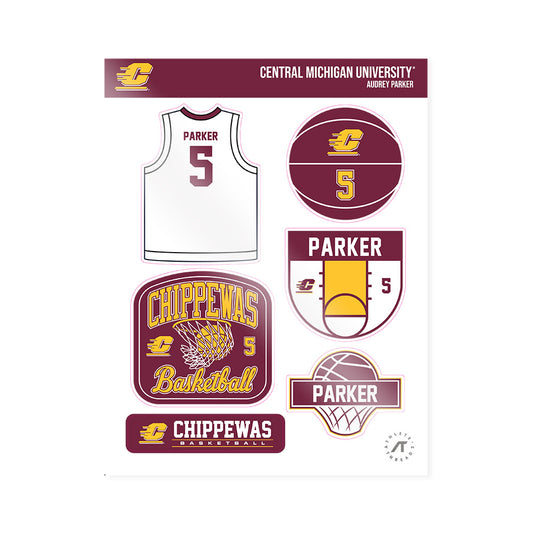 Central Michigan - NCAA Women's Basketball : Audrey Parker - Sticker Sheet-0