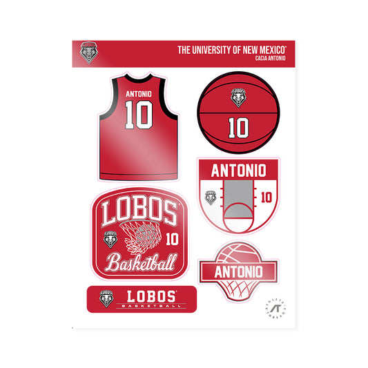 New Mexico - NCAA Women's Basketball : Cacia Antonio - Sticker Sheet-0