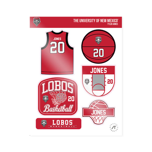 New Mexico - NCAA Women's Basketball : Tyler Jones - Sticker Sheet-0
