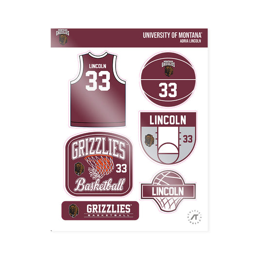 Montana - NCAA Women's Basketball : Adria Lincoln - Sticker Sheet-0