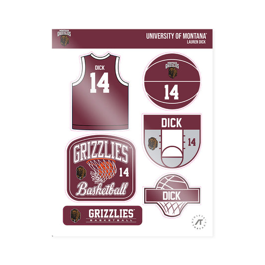 Montana - NCAA Women's Basketball : Lauren Dick - Sticker Sheet-0