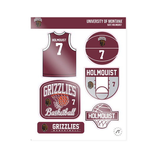 Montana - NCAA Women's Basketball : Kate Holmquist - Sticker Sheet-0