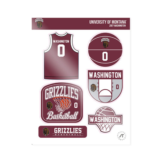 Montana - NCAA Women's Basketball : Zoey Washington - Sticker Sheet-0