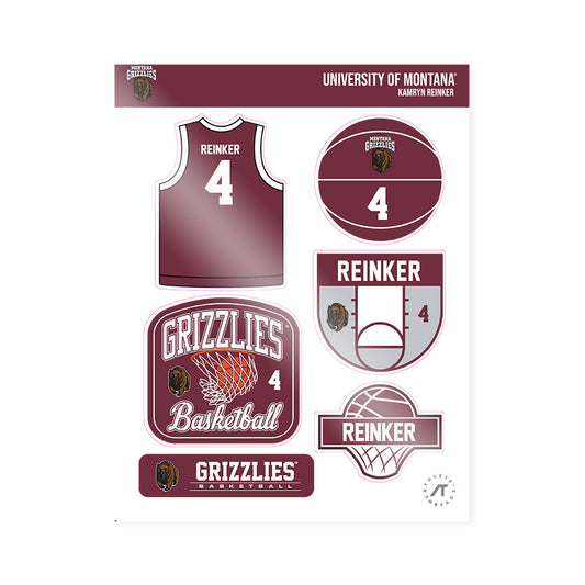 Montana - NCAA Women's Basketball : Kamryn Reinker - Sticker Sheet-0
