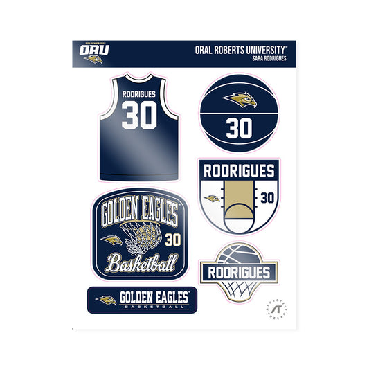 Oral Roberts - NCAA Women's Basketball : Sara Rodrigues - Sticker Sheet-0