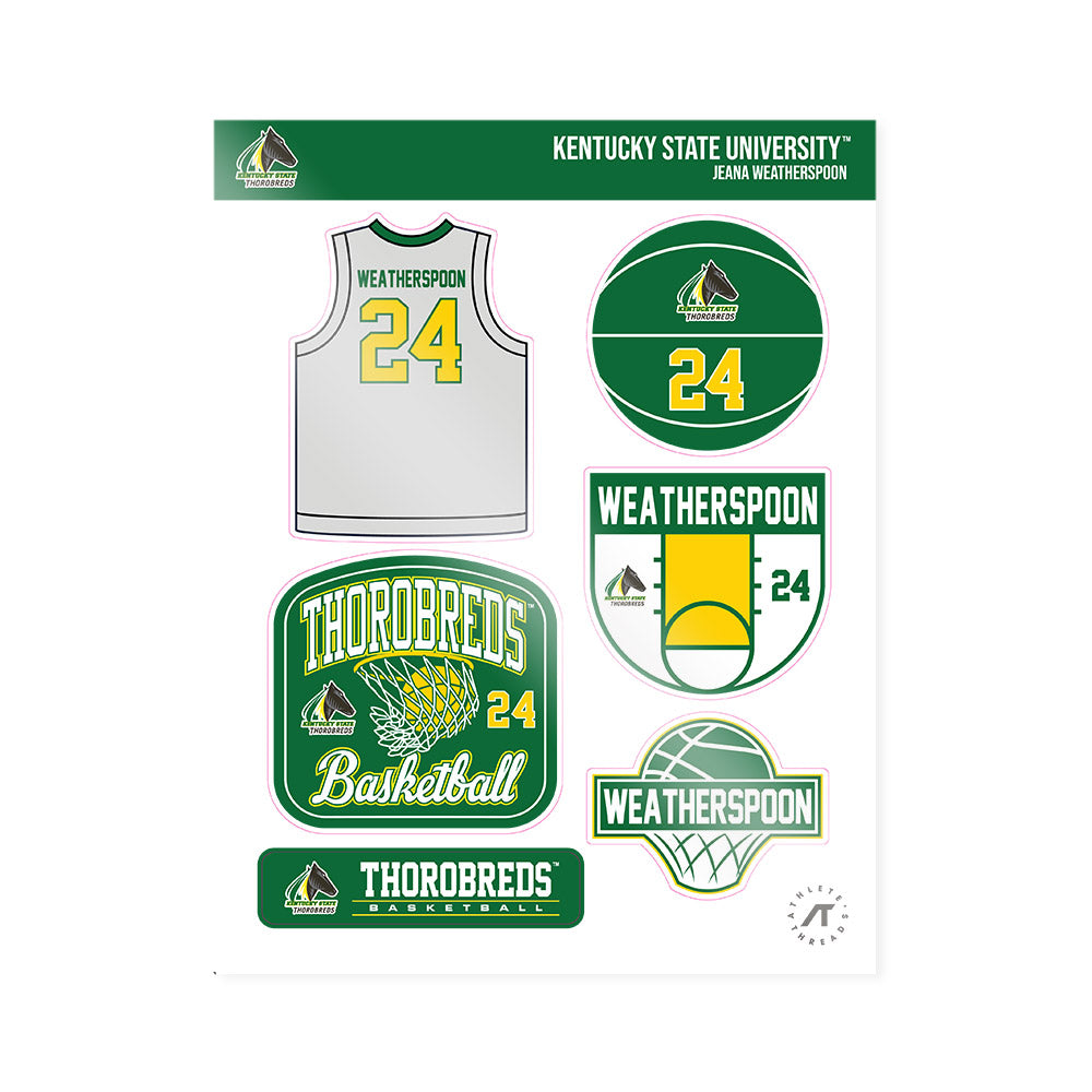 KYSU - NCAA Women's Basketball : Jeana Weatherspoon - Sticker Sheet-0