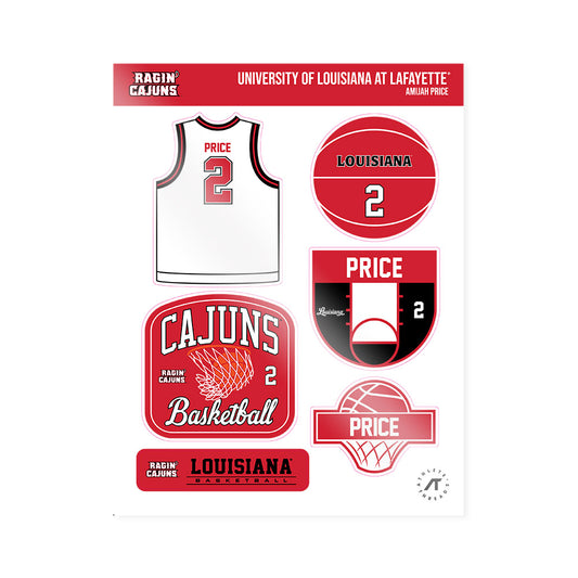 Louisiana - NCAA Women's Basketball : Amijah Price - Sticker Sheet-0
