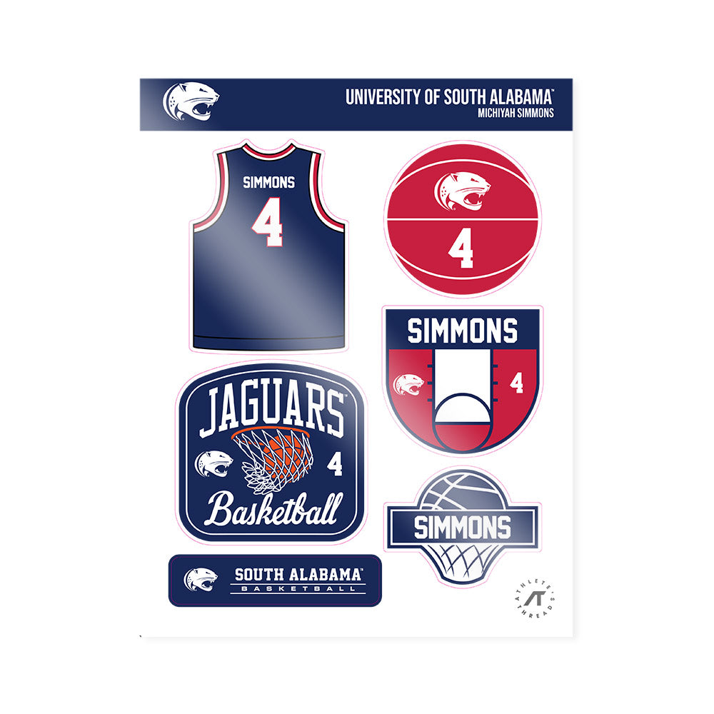 South Alabama - NCAA Women's Basketball : Michiyah Simmons - Sticker Sheet-0