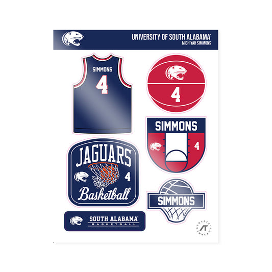 South Alabama - NCAA Women's Basketball : Michiyah Simmons - Sticker Sheet-0