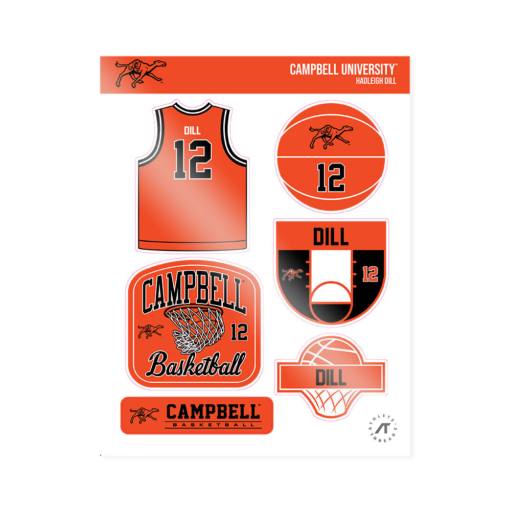 Campbell - NCAA Women's Basketball : Hadleigh Dill - Sticker Sheet-0