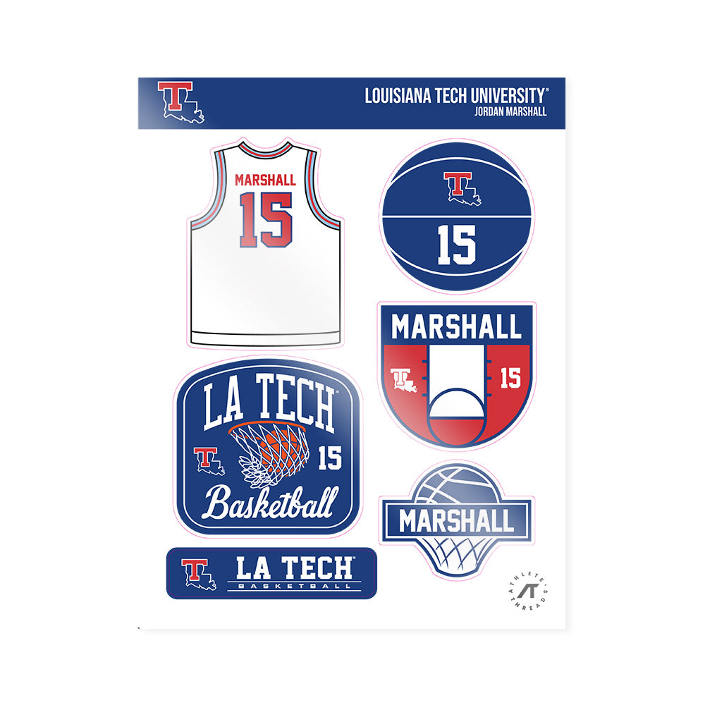 LA Tech - NCAA Women's Basketball : Jordan Marshall - Sticker Sheet-0