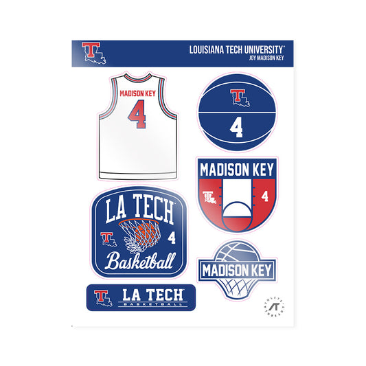 LA Tech - NCAA Women's Basketball : Joy Madison key - Sticker Sheet-0