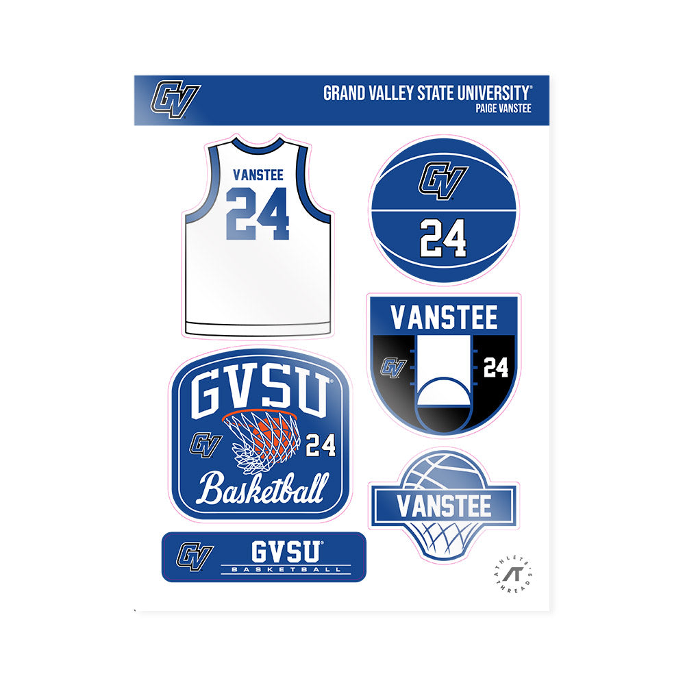 Grand Valley - NCAA Women's Basketball : Paige VanStee - Sticker Sheet-0