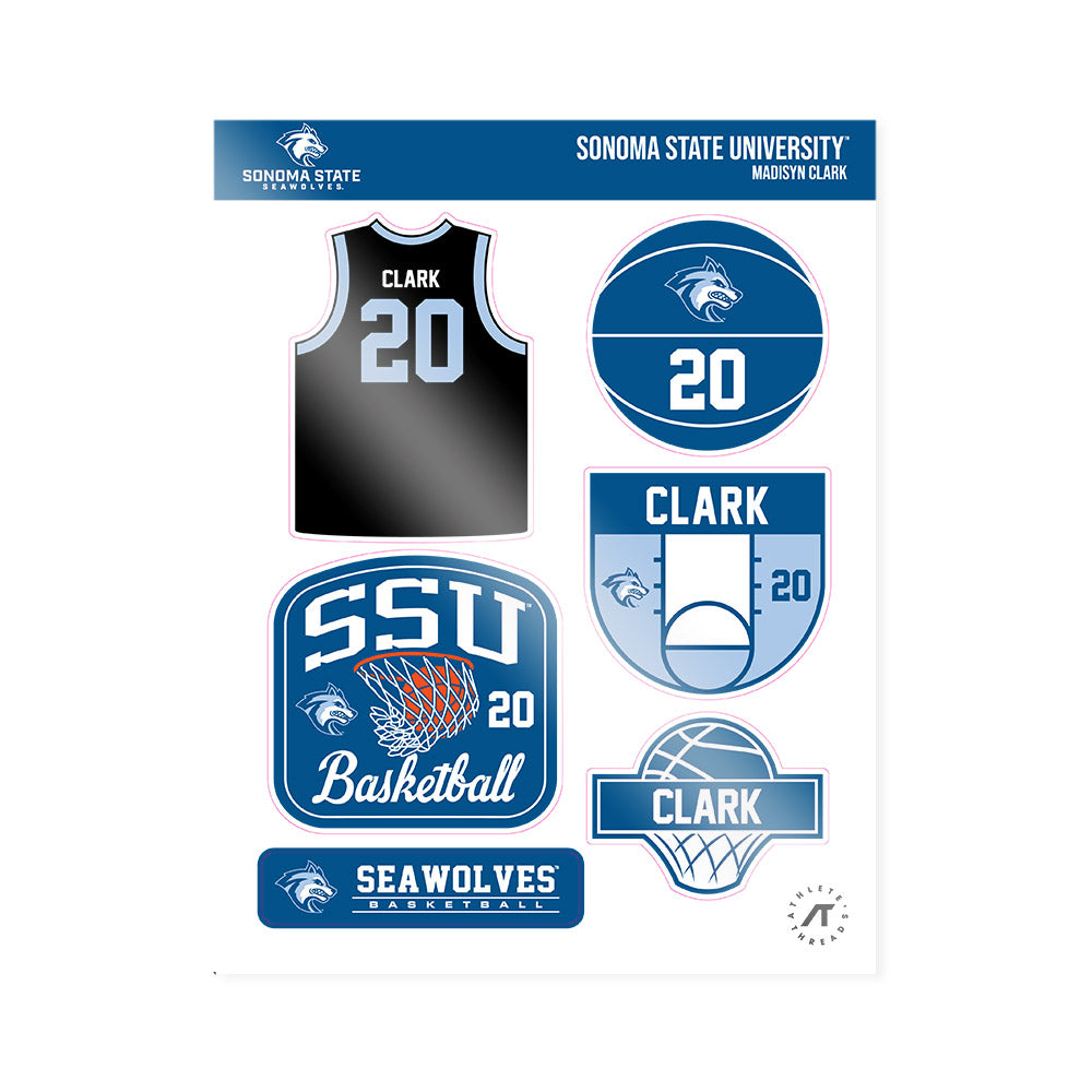SSU - NCAA Women's Basketball : Madisyn Clark - Sticker Sheet-0
