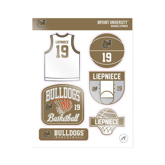 Bryant - NCAA Women's Basketball : Madara Liepniece - Sticker Sheet-0