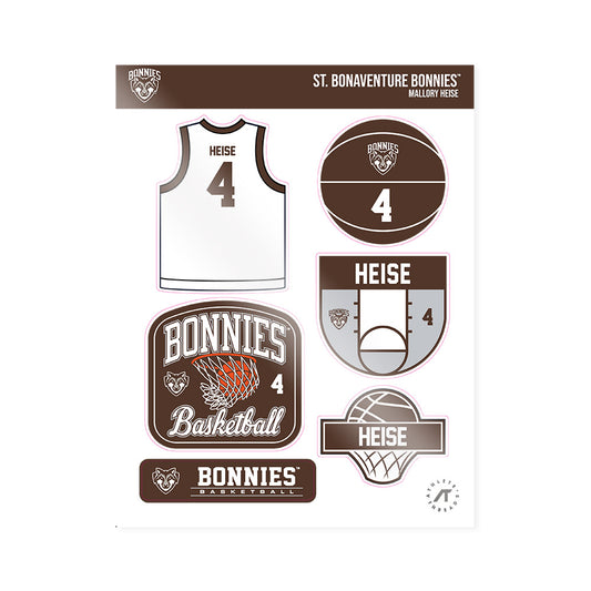 St. Bonaventure - NCAA Women's Basketball : Mallory Heise - Sticker Sheet-0