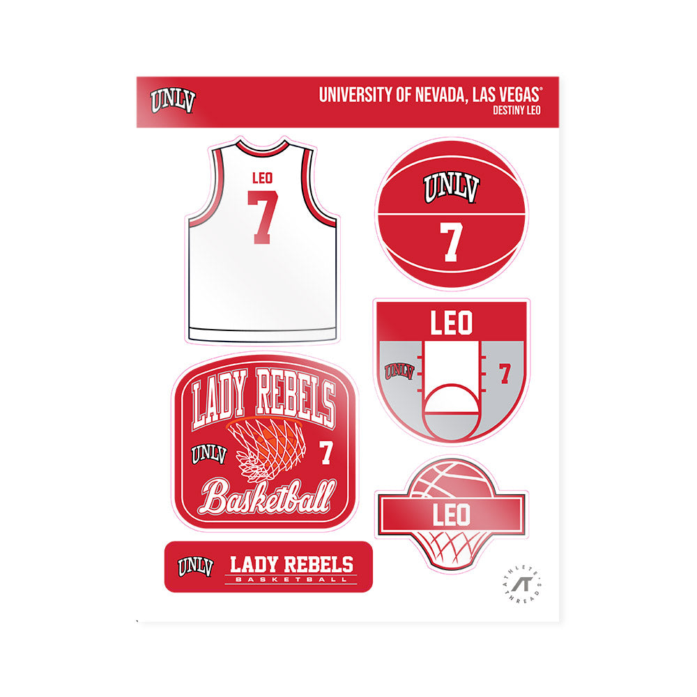 UNLV - NCAA Women's Basketball : Destiny Leo - Sticker Sheet-1