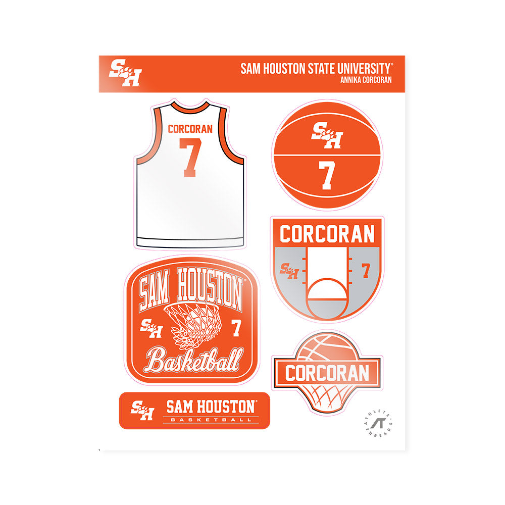 SHSU - NCAA Women's Basketball : annika corcoran - Sticker Sheet-0