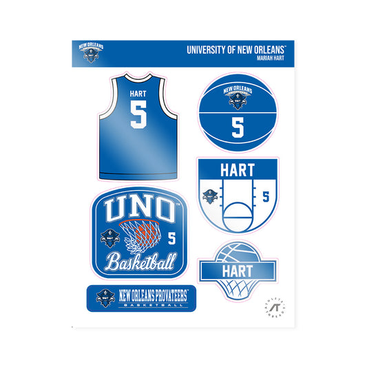 New Orleans - NCAA Women's Basketball : Mariah Hart - Sticker Sheet-0