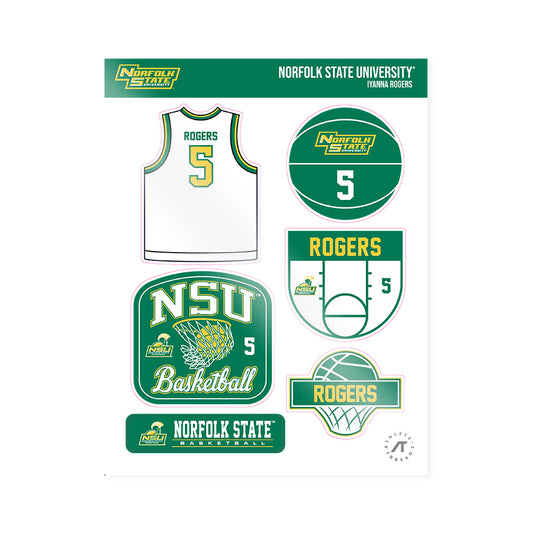 Norfolk State - NCAA Women's Basketball : Iyanna Rogers - Sticker Sheet-0