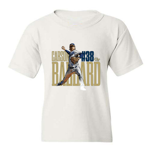 Georgia Tech - NCAA Baseball : Carson Ballard - Collage Youth T-Shirt-0