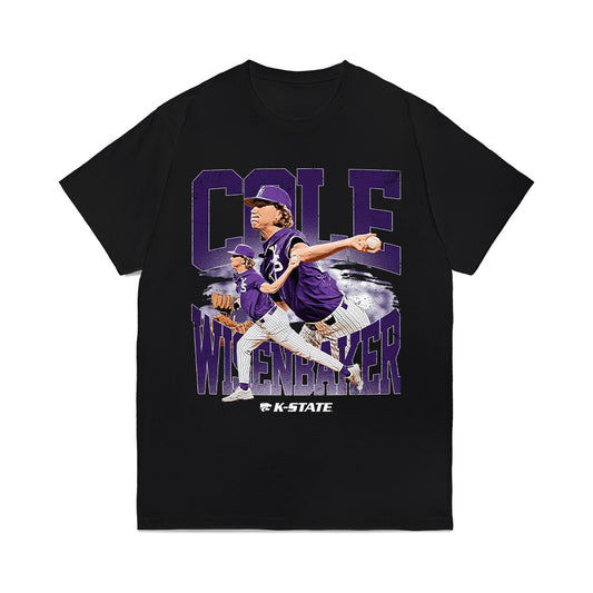 Kansas State - NCAA Baseball : Cole Wisenbaker - Collage Comfort Colors T-Shirt-0