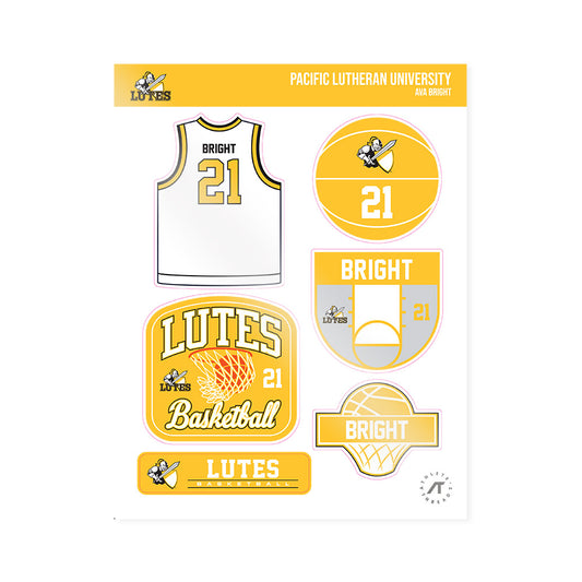 PLU - NCAA Women's Basketball : Ava Bright - Sticker Sheet-0