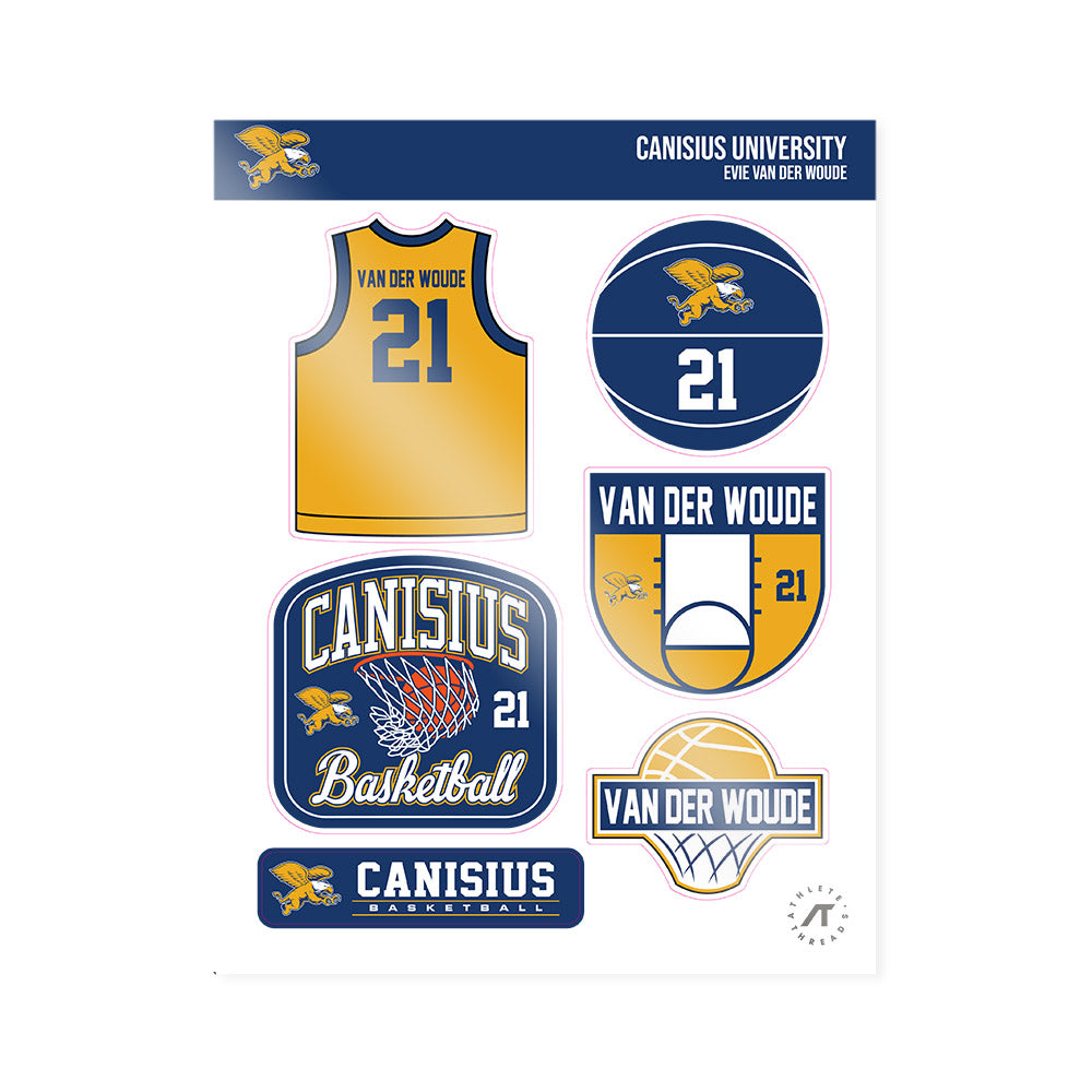 Canisius - NCAA Women's Basketball : Evie Van der Woude - Sticker Sheet-0