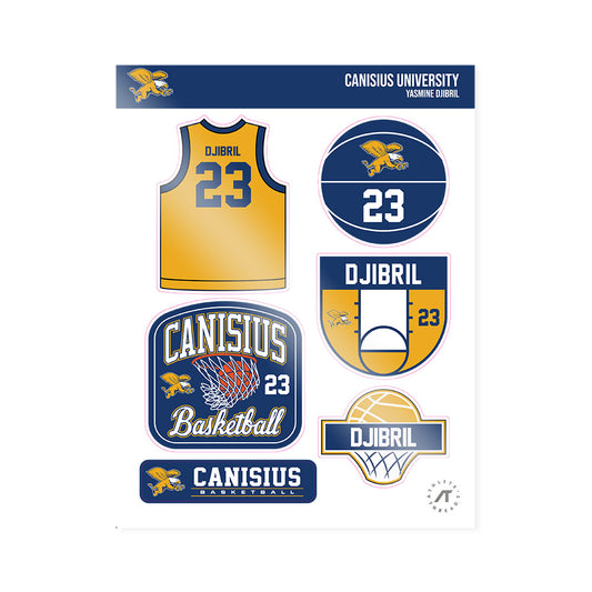 Canisius - NCAA Women's Basketball : Yasmine Djibril - Sticker Sheet-0