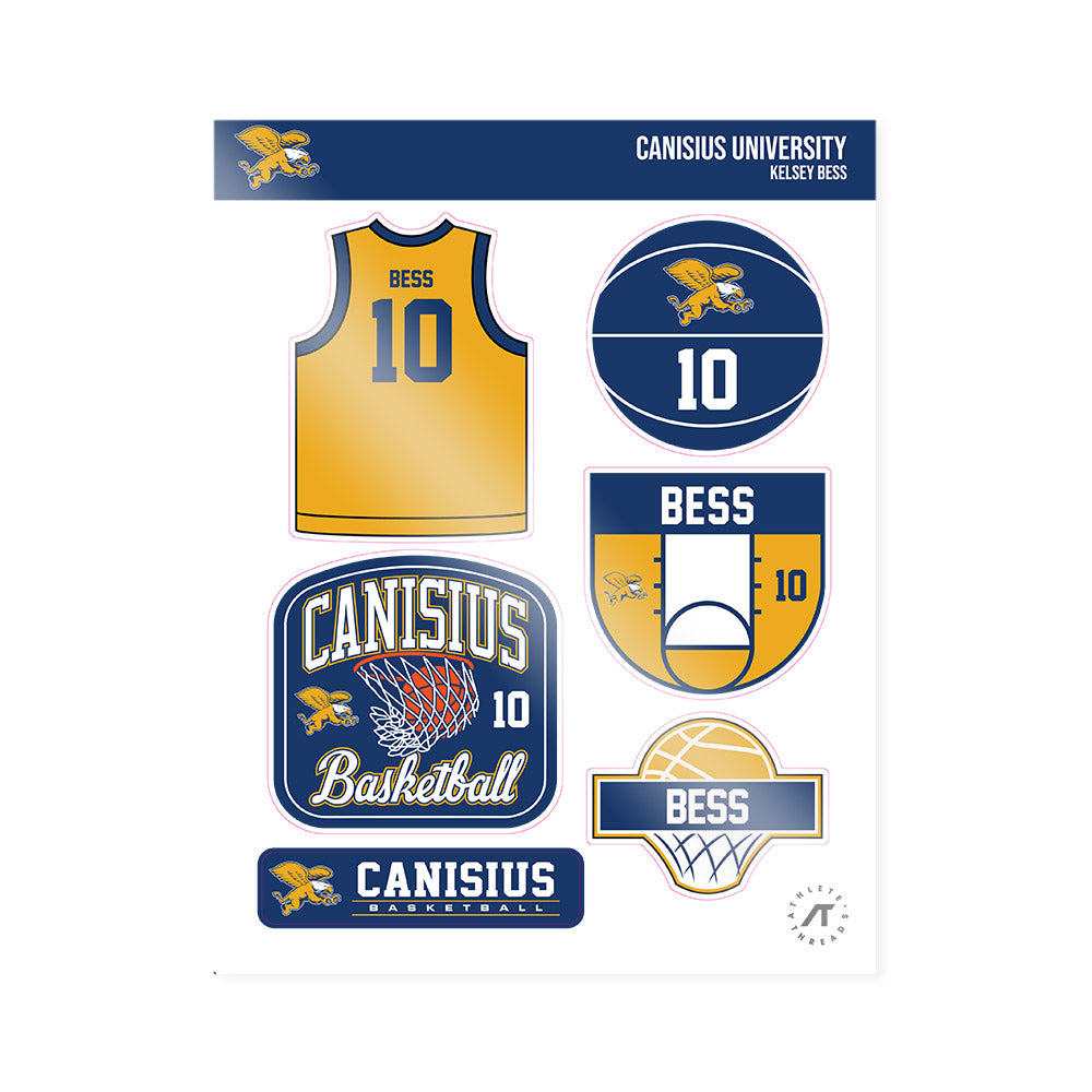 Canisius - NCAA Women's Basketball : Kelsey Bess - Sticker Sheet-0