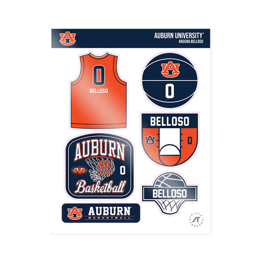 Auburn - NCAA Women's Basketball : Angena Belloso - Sticker Sheet-0