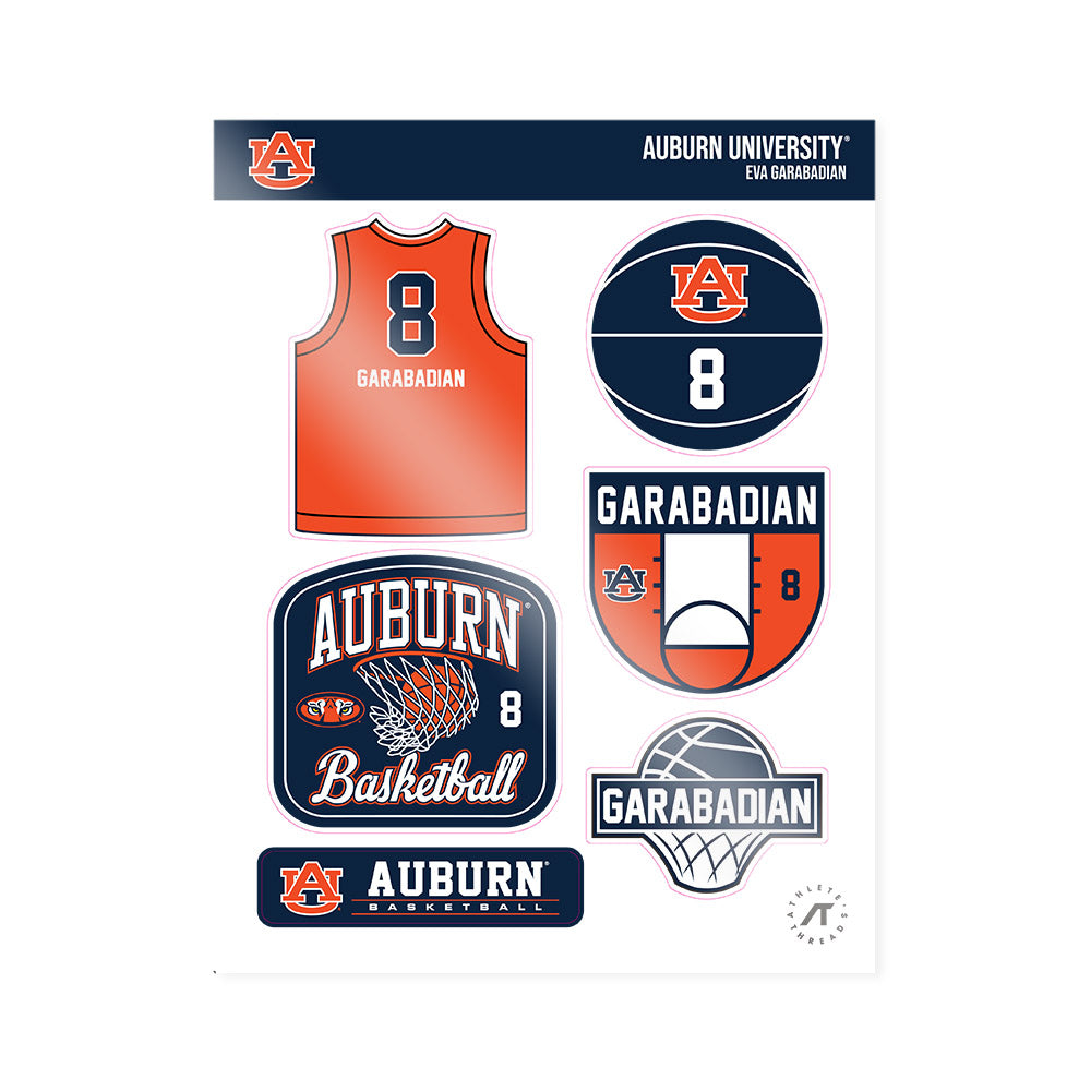 Auburn - NCAA Women's Basketball : Eva Garabadian - Sticker Sheet-0