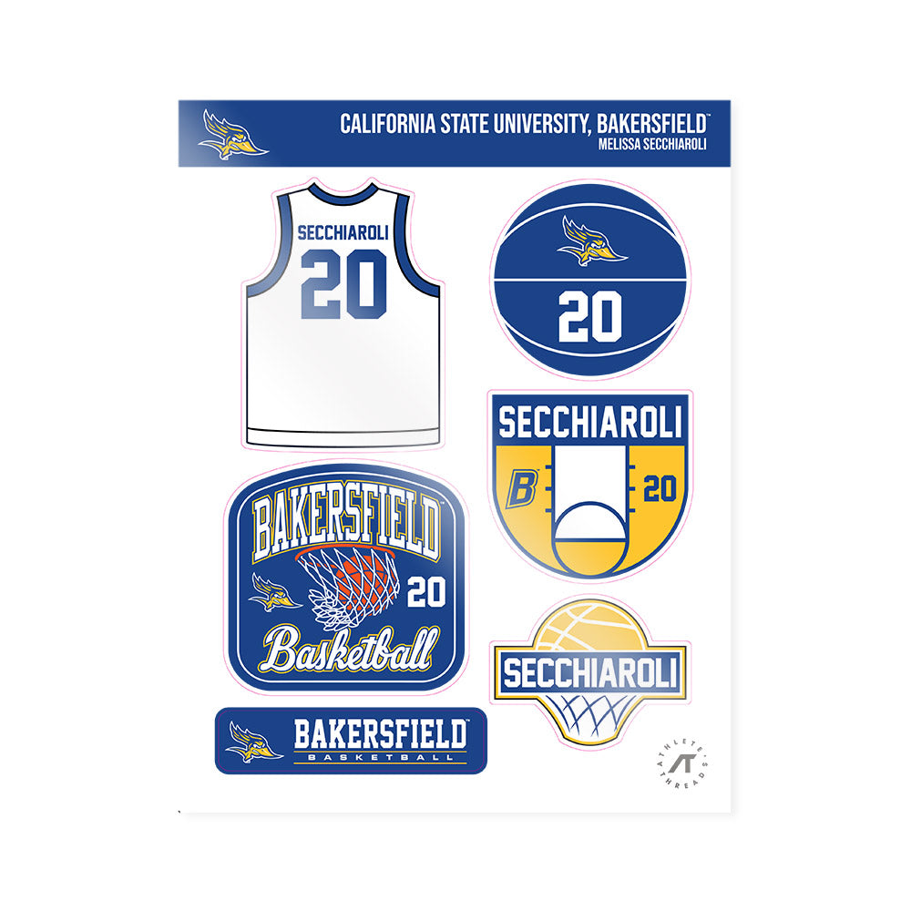 CSU Bakersfield - NCAA Women's Basketball : Melissa Secchiaroli - Sticker Sheet-0
