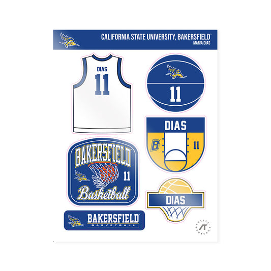 CSU Bakersfield - NCAA Women's Basketball : Maria Dias - Sticker Sheet-0