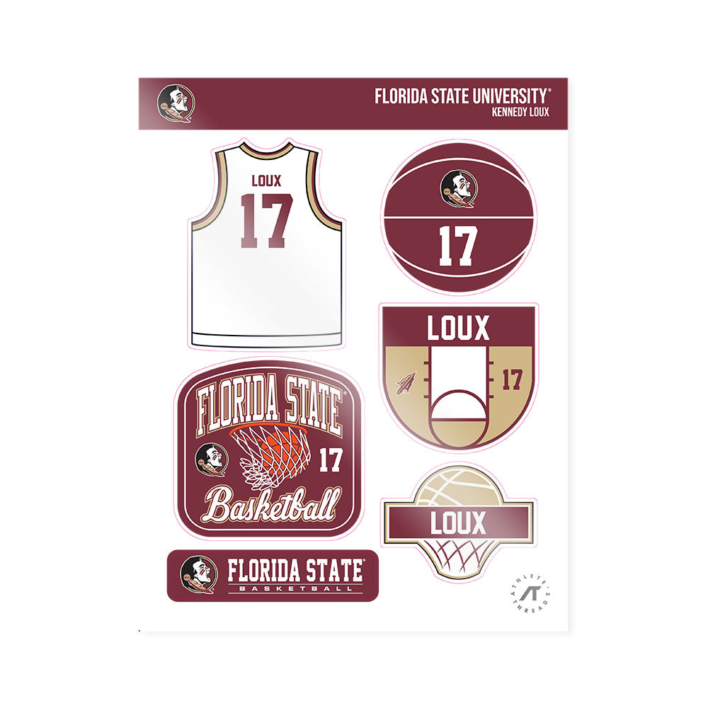 FSU - NCAA Women's Basketball : Kennedy Loux - Sticker Sheet-0