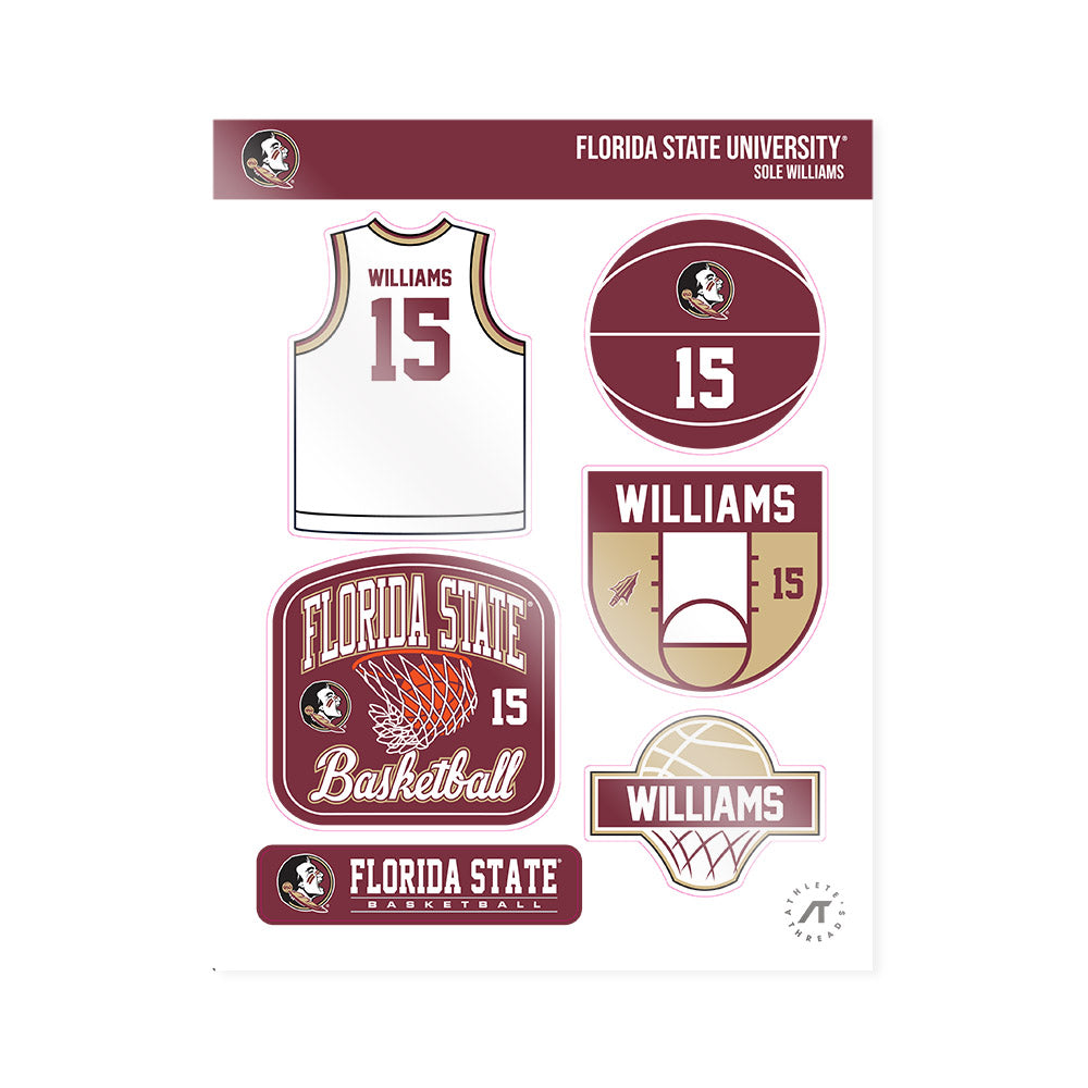 FSU - NCAA Women's Basketball : Sole Williams - Sticker Sheet-0