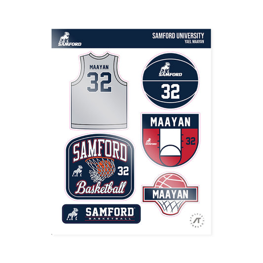 Samford - NCAA Women's Basketball : Yael Maayan - Sticker Sheet-0