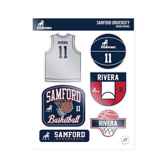 Samford - NCAA Women's Basketball : Briana Rivera - Sticker Sheet-0