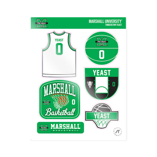 Marshall - NCAA Women's Basketball : timberlynn yeast - Sticker Sheet-0