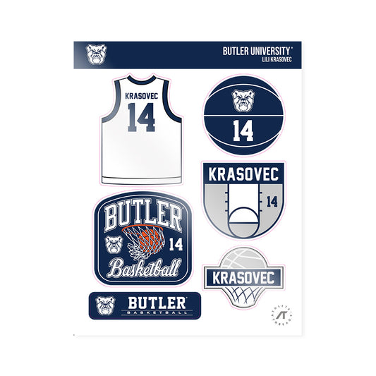 Butler - NCAA Women's Basketball : Lili Krasovec - Sticker Sheet-0