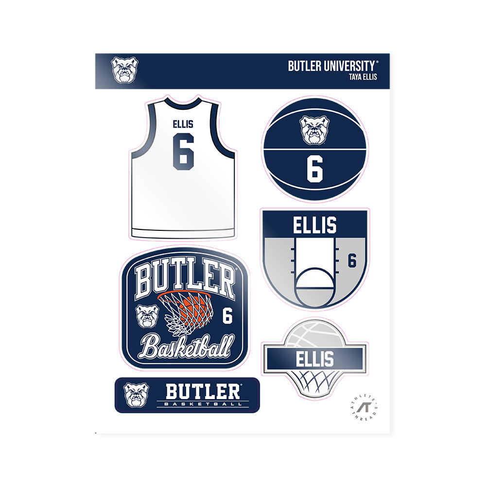 Butler - NCAA Women's Basketball : Taya Ellis - Sticker Sheet-0