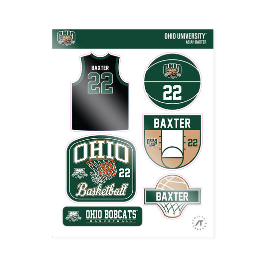Ohio - NCAA Women's Basketball : Asiah Baxter - Sticker Sheet-0