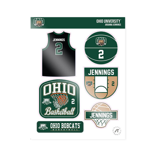 Ohio - NCAA Women's Basketball : Arianna Jennings - Sticker Sheet-0