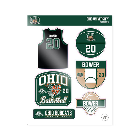 Ohio - NCAA Women's Basketball : Gigi Bower - Sticker Sheet-0