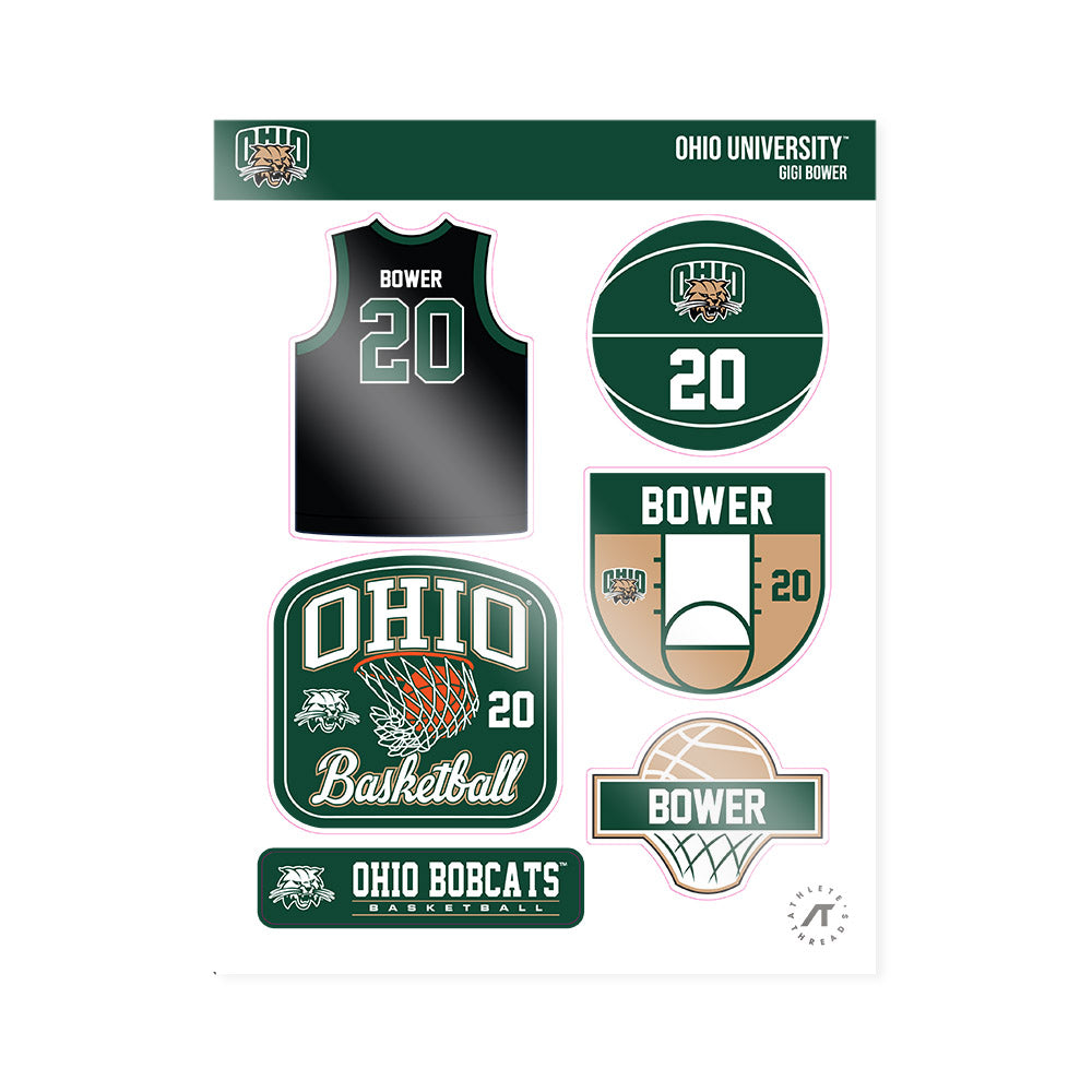 Ohio - NCAA Women's Basketball : Gigi Bower - Sticker Sheet-0